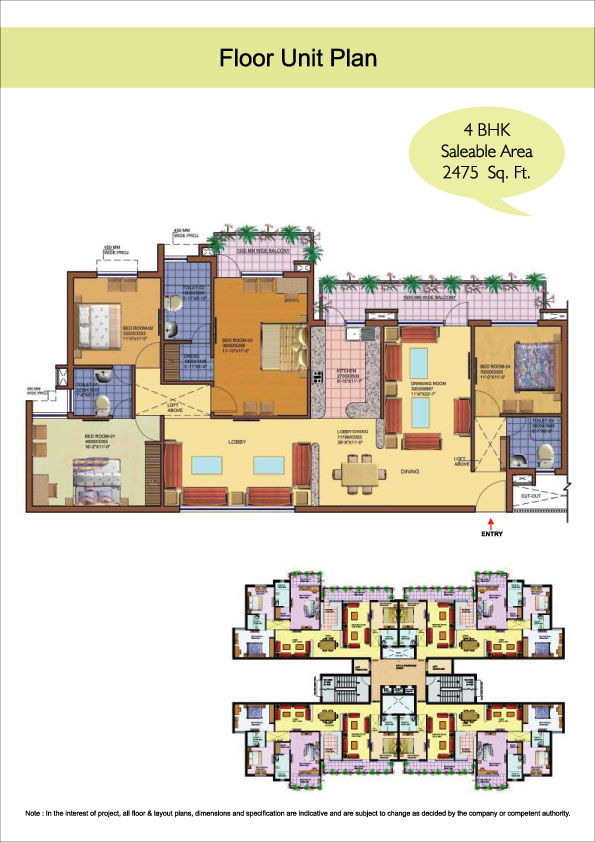 floor plan 4 bhk 