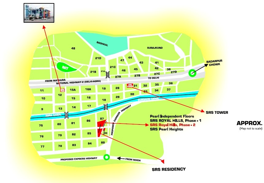 srs royal hills location map